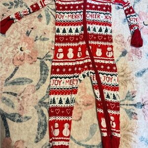Little Sleepies Red and White Holiday Onesie
